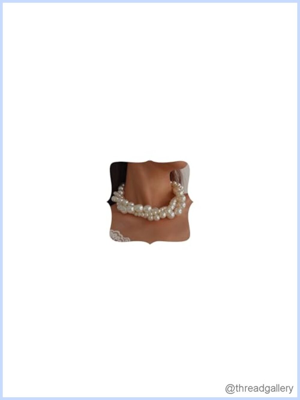 Boho 3 Tier Pearl Choker Necklace Dainty Layered Wedding Jewelry for Women